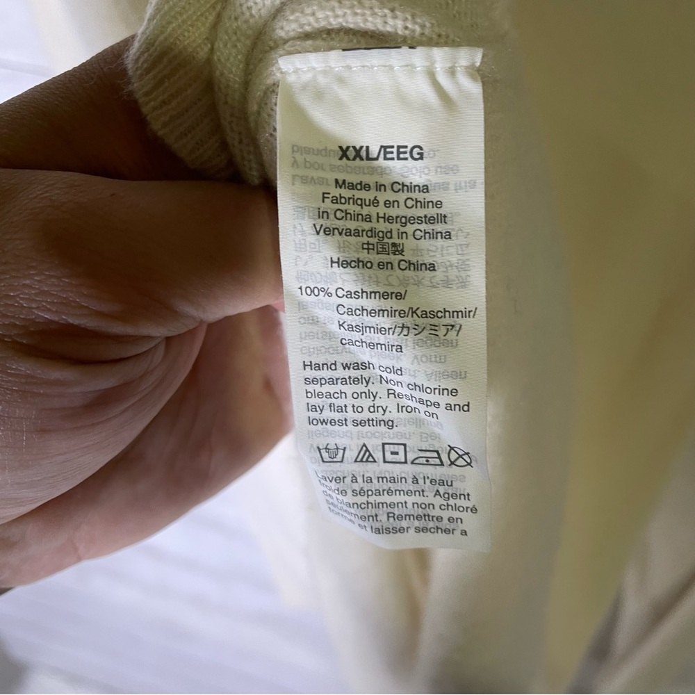 J. Crew 100% Cashmere Sweater Cream White - Picture 5 of 5